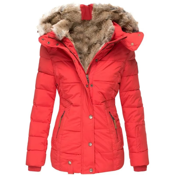 Warme Winterpelzjacke