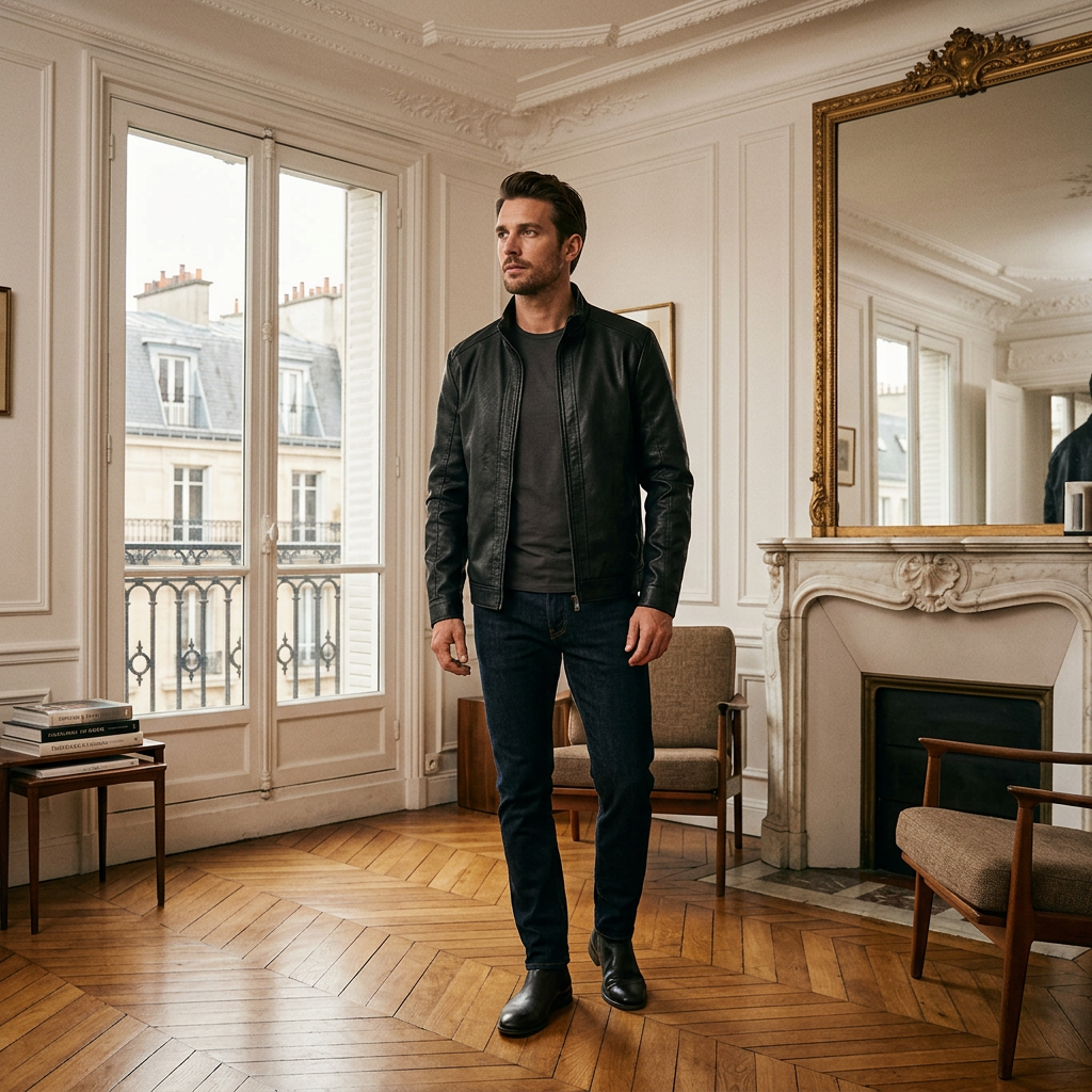 Biker Lederjacke
