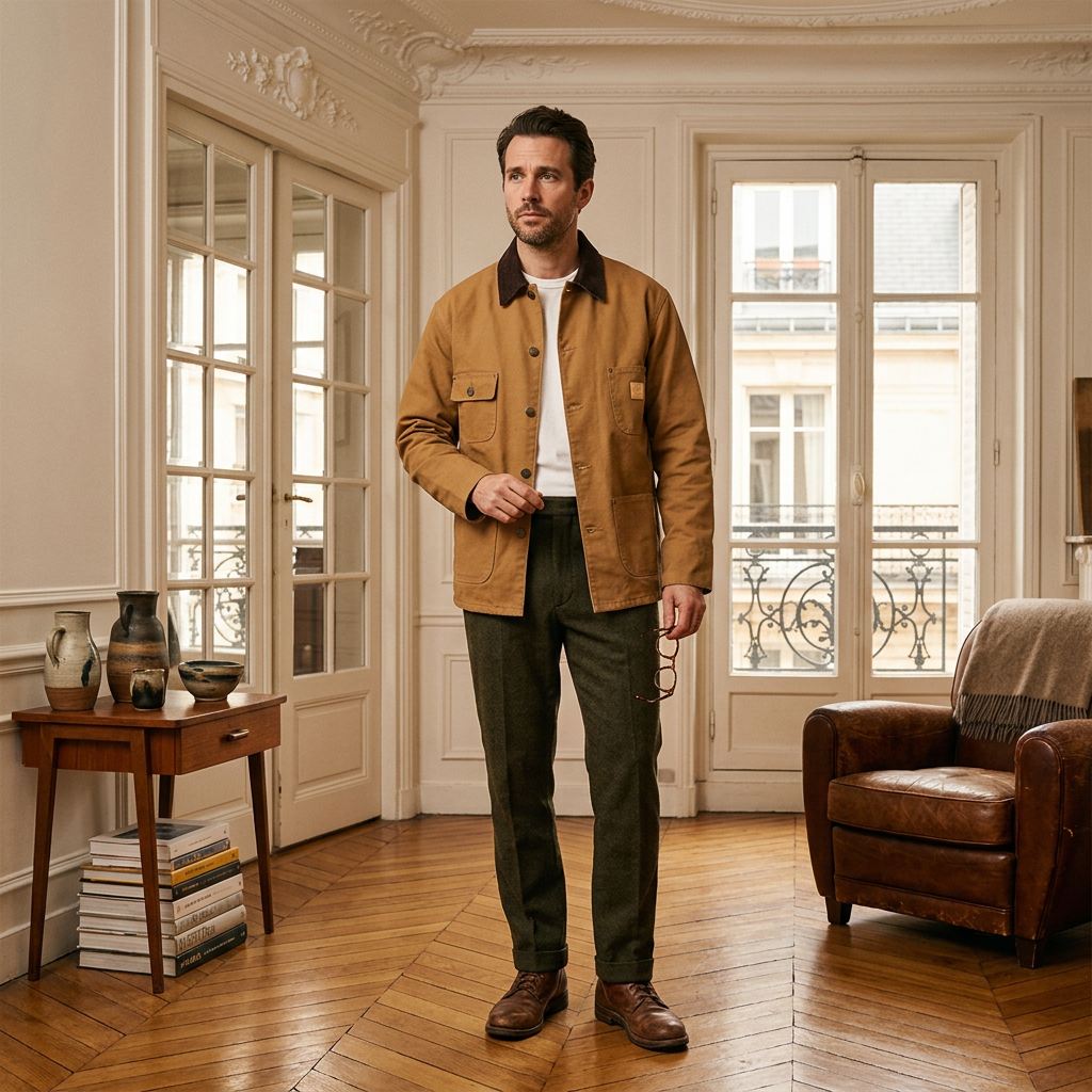 Gefütterte Stonewashed Jacke