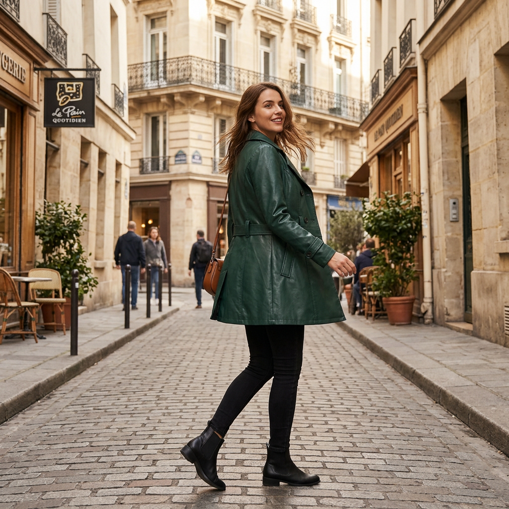 Elegante Lederjacke