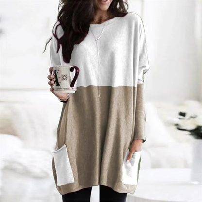 Lässiger Pullover mit Tasche
