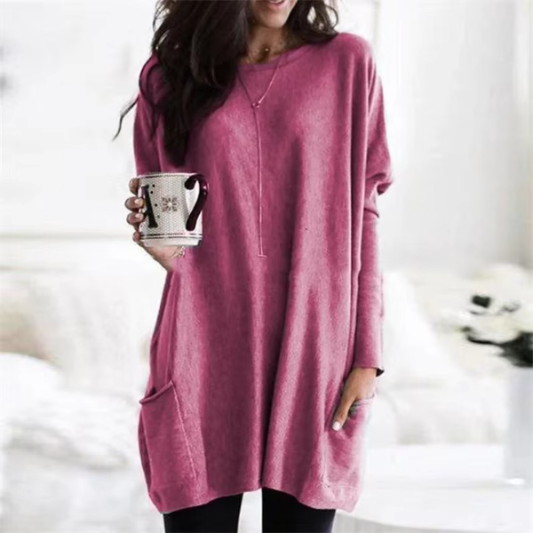 Lässiger Pullover mit Tasche