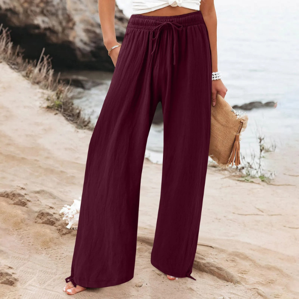 Bequeme, lockere Hose mit weitem Bein