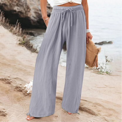Bequeme, lockere Hose mit weitem Bein