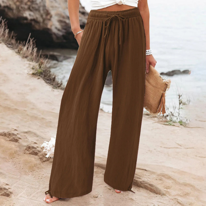 Bequeme, lockere Hose mit weitem Bein