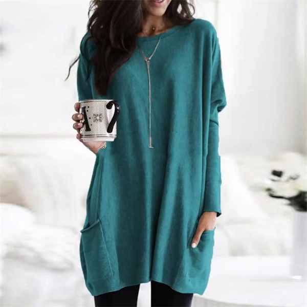 Lässiger Pullover mit Tasche