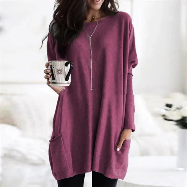Lässiger Pullover mit Tasche