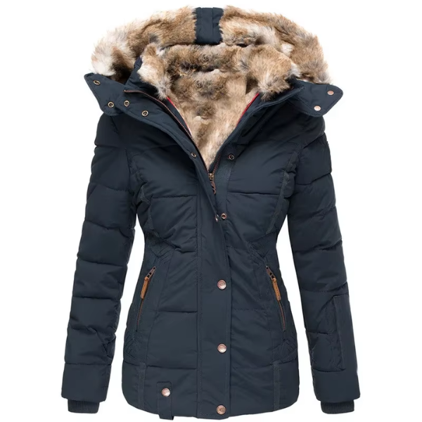 Warme Winterpelzjacke