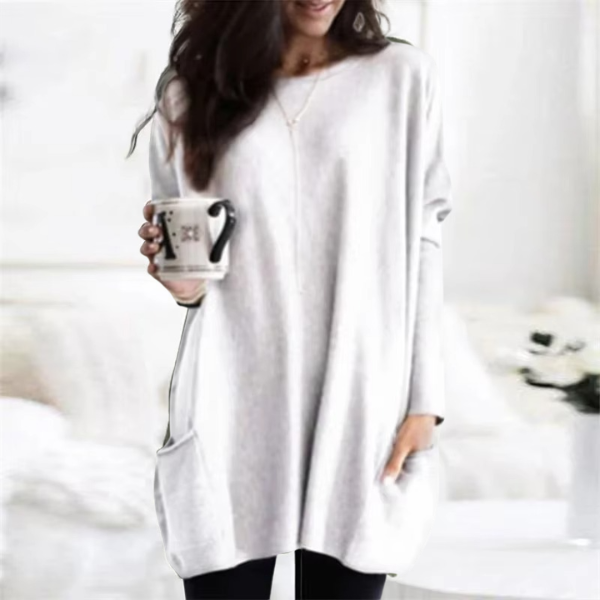 Lässiger Pullover mit Tasche