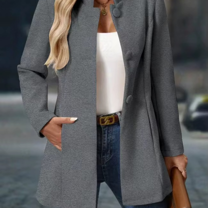 Eleganter und zeitloser Mantel mit Stehkragen