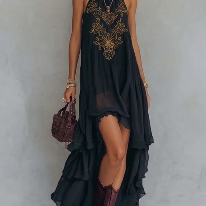 Maxikleid mit Rüschen