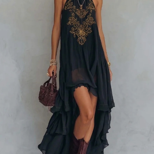 Maxikleid mit Rüschen