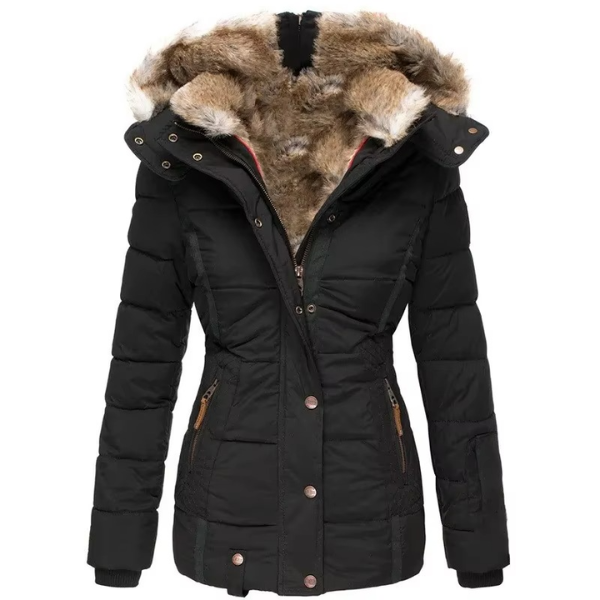 Warme Winterpelzjacke