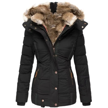 Warme Winterpelzjacke