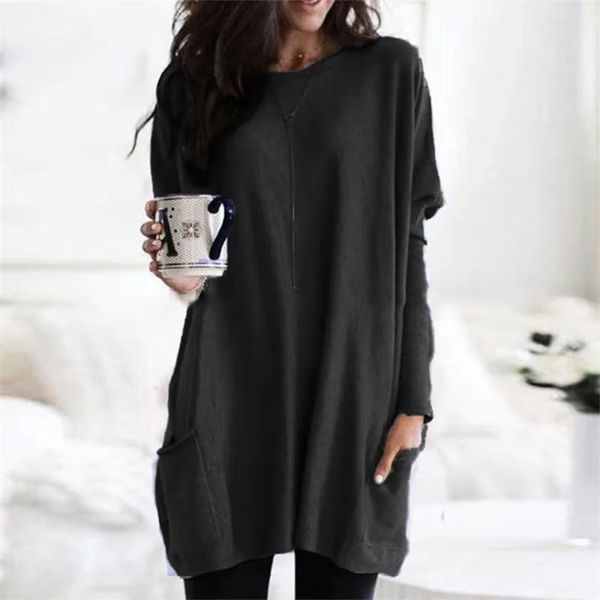 Lässiger Pullover mit Tasche
