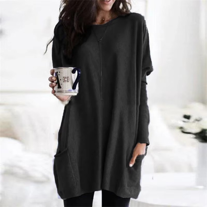 Lässiger Pullover mit Tasche