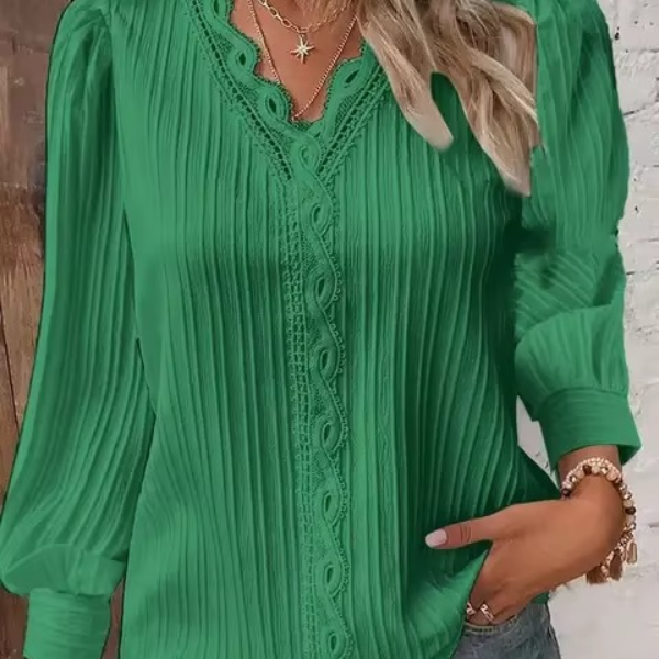 Elegante Bluse mit Spitzendetails