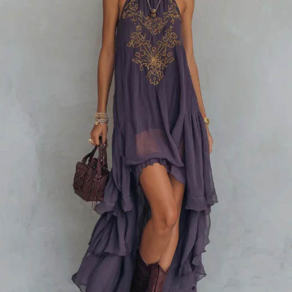 Maxikleid mit Rüschen