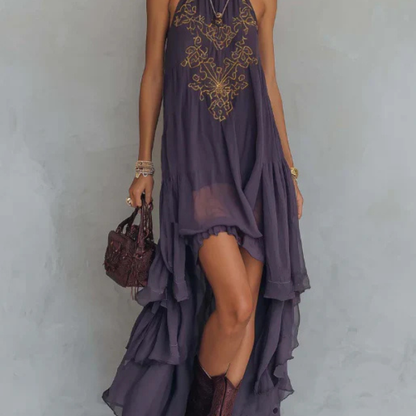 Maxikleid mit Rüschen
