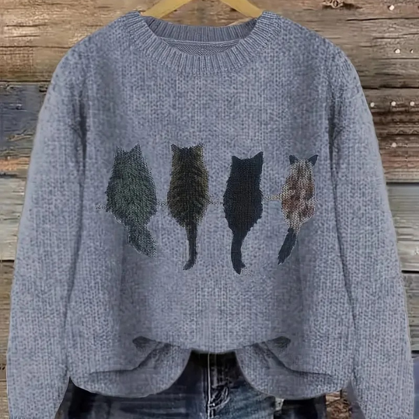 Farbenfroher, bequemer Pullover