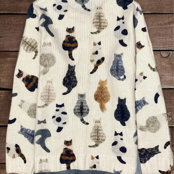 Farbenfroher, bequemer Pullover