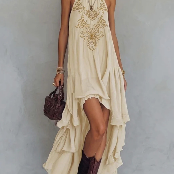 Maxikleid mit Rüschen