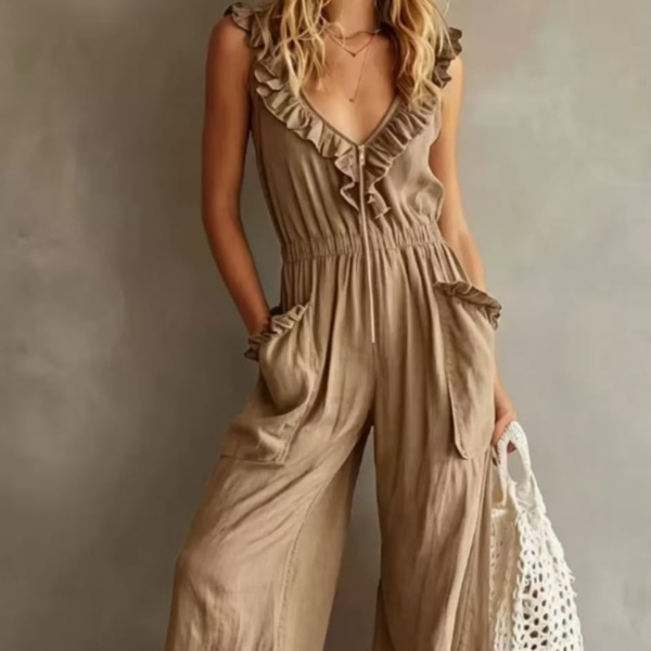 Jumpsuit mit Rüschen