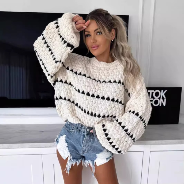 Stilvoller Polka-Dot-Pullover