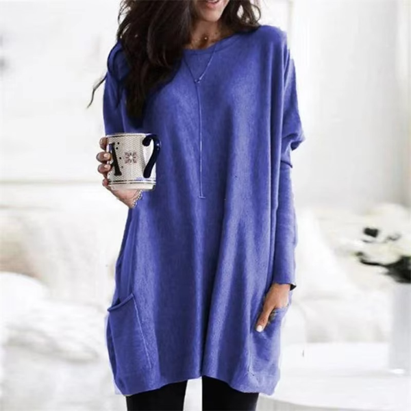 Lässiger Pullover mit Tasche