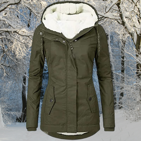 Wasserdichte Winterjacke mit Kapuze