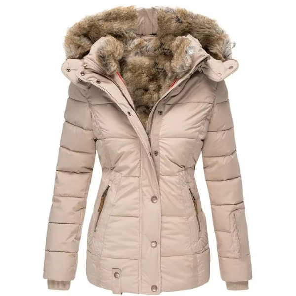 Warme Winterpelzjacke