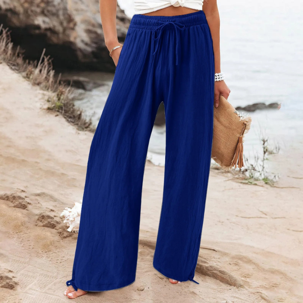 Bequeme, lockere Hose mit weitem Bein