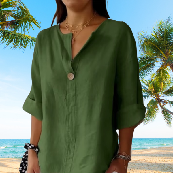 Lässige Bluse mit V-Ausschnitt