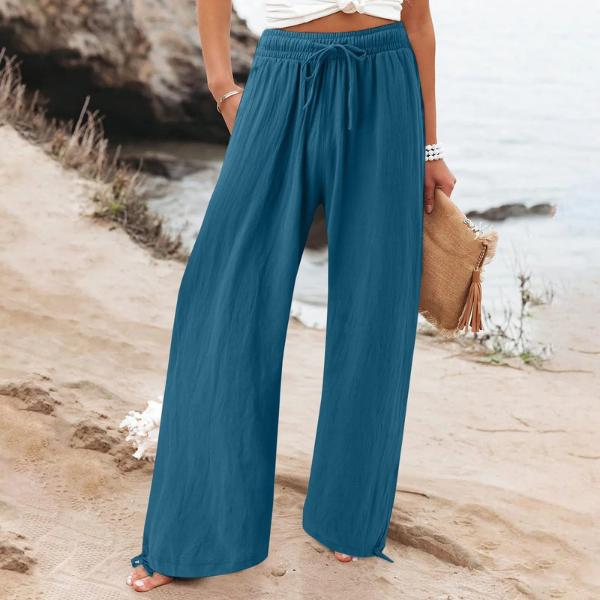 Bequeme, lockere Hose mit weitem Bein