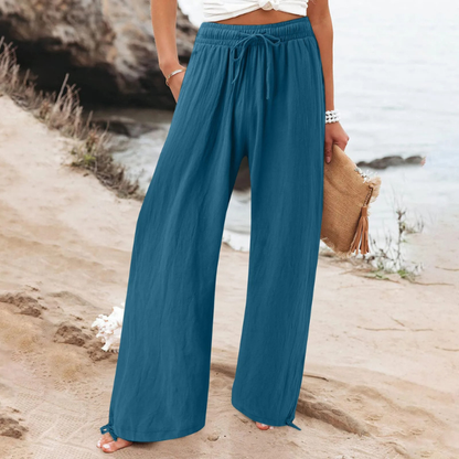 Bequeme, lockere Hose mit weitem Bein