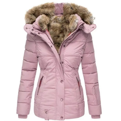 Warme Winterpelzjacke