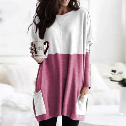 Lässiger Pullover mit Tasche