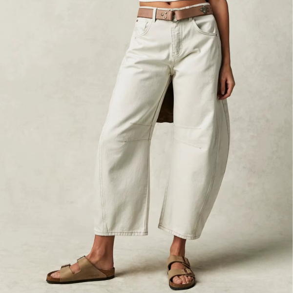 Baumwoll-Denim Lange Jeans