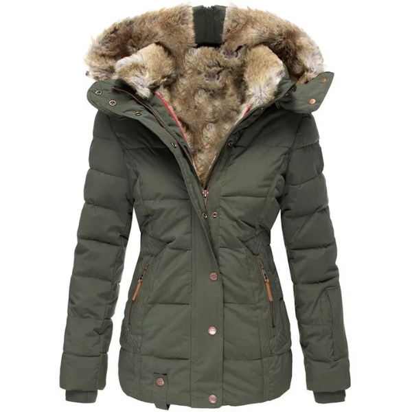 Warme Winterpelzjacke