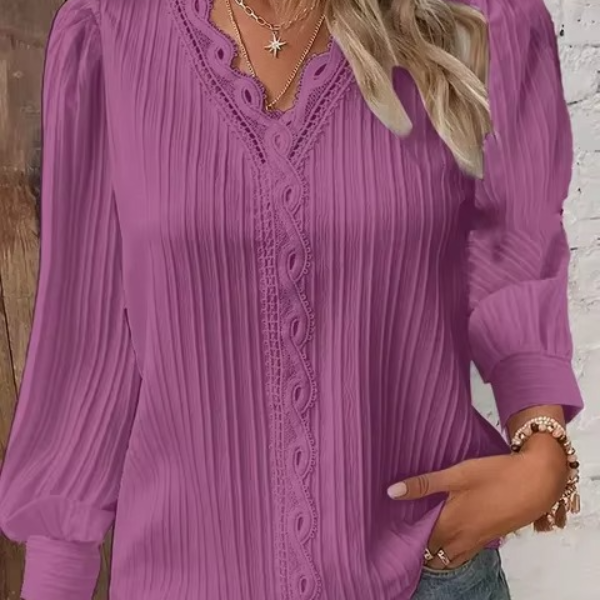 Elegante Bluse mit Spitzendetails