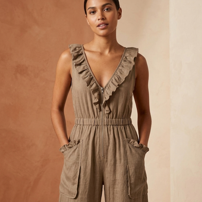 Jumpsuit mit Rüschen