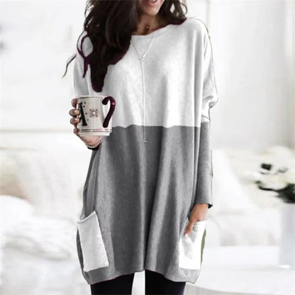 Lässiger Pullover mit Tasche