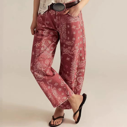 Baumwoll-Denim Lange Jeans