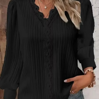 Elegante Bluse mit Spitzendetails