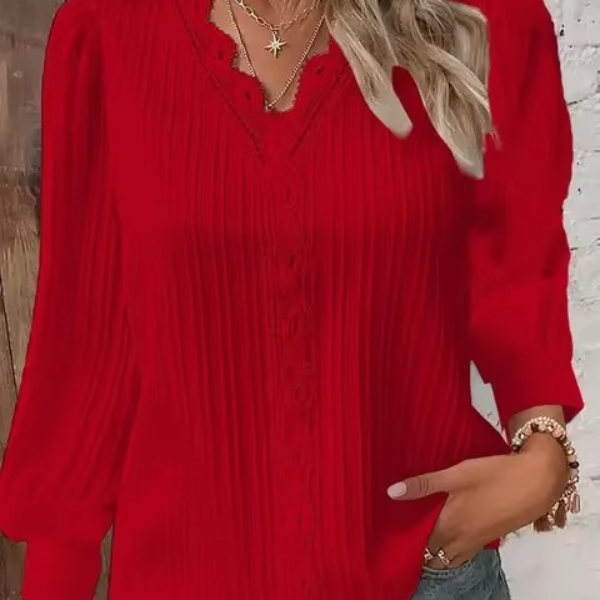 Elegante Bluse mit Spitzendetails