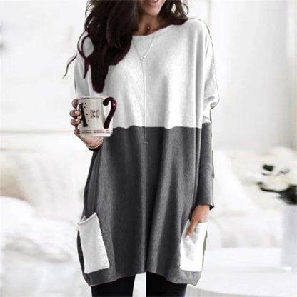 Lässiger Pullover mit Tasche