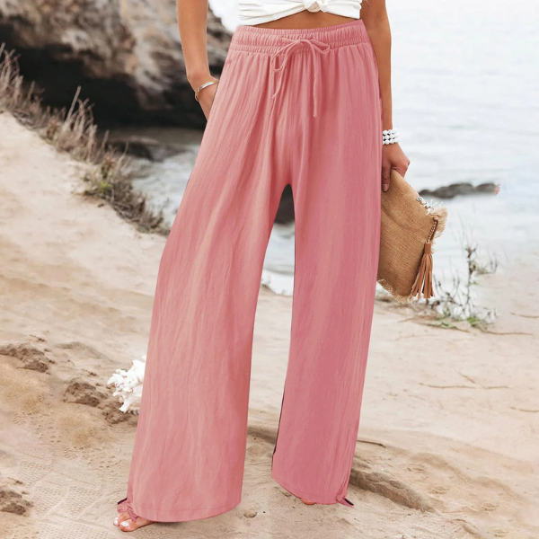 Bequeme, lockere Hose mit weitem Bein