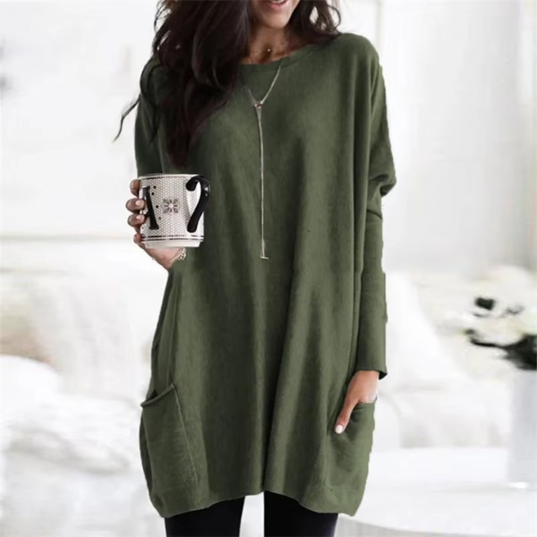 Lässiger Pullover mit Tasche