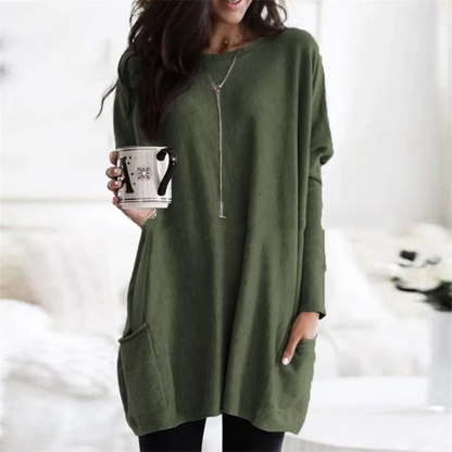 Lässiger Pullover mit Tasche