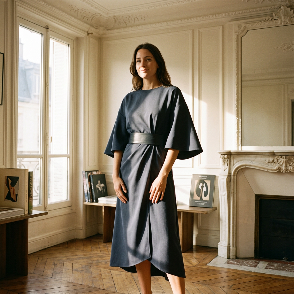 Fledermausärmel Kleid